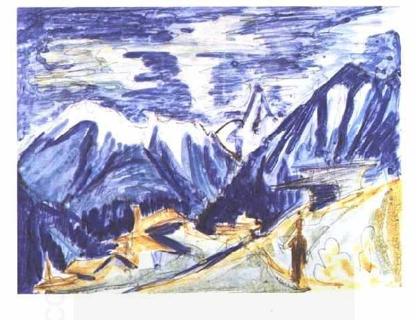 Ernst Ludwig Kirchner Staffelalp in the autumn China oil painting art